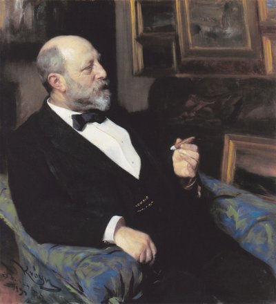 Portrét výrobce tabáku Heinricha Hirschsprunga. Zakladatel sbírky. od Peder Severin Krøyer