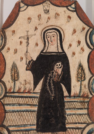 Svatá Rita z Cascie, kolem roku 1815 (vodní barva na dřevěné desce) od Pedro Antonio Frésquis