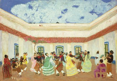 The Patio (olej na palubě) od Pedro Figari