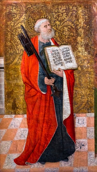 Svatý Petr (tempera na dřevě) od Pedro Garcia de Benabarre