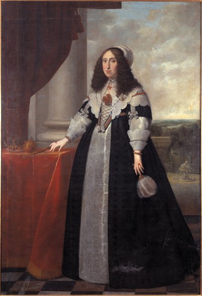 Rakouská arcivévodkyně Cecile Renee, polská královna - Portrét arcivévodkyně Cecilie Renaty Rakouské (1611-1644), polské královny, Danckers de Rij, Peeter (asi 1605-1661). olej na plátně od Peeter Danckers de Rij