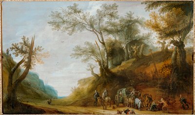 Útok lupičů na dostavník (olej na plátně) od Peeter Snayers