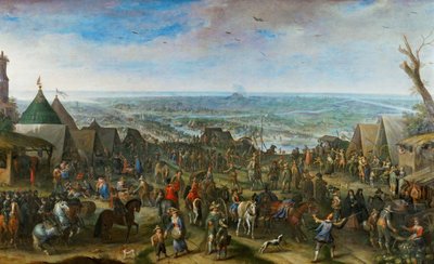 Vojáci v táboře (měď) od Peeter Snayers