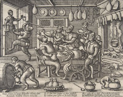 The Fat Kitchen, ze série Monkeys. od Peeter van der Borcht