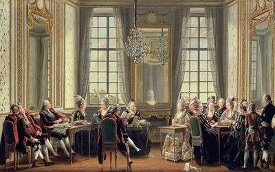 Rozhovor v Drottningholmském paláci, 1779 od Pehr Hilleström
