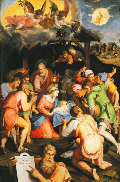 Klanění pastýřů, Pellegrino Tibaldi (1541-1583) od Pellegrino Tibaldi