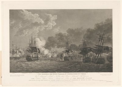 Pohled na námořní bitvu u Kodaně, 1801 od Peltro William Tomkins