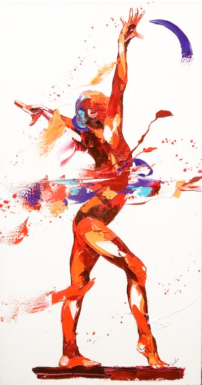 Gymnast Four, 2010 (olej na plátně) od Penny Warden