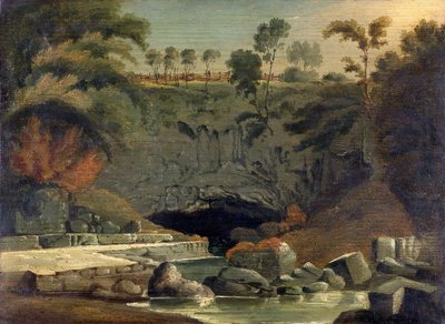 Porth-yr-Ogof, Brecknockshire, 1819. od Penry Williams
