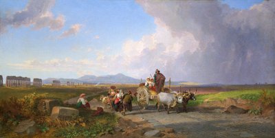 „Scéna v římské Campagna“, 1865 od Penry Williams