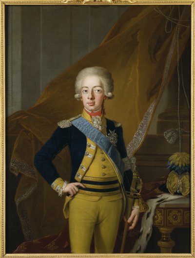 Gustave IV Adolphe de Suede - Portrét Gustava IV Adolfa Švédska (1778-1837), od Kraffta, Pera, staršího (1724-1793). Olej na plátně od Per Krafft