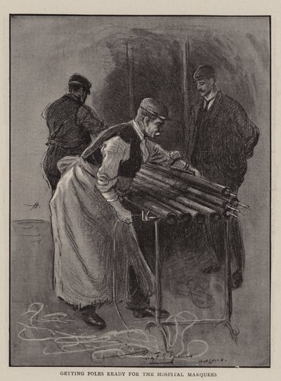 Příprava Poláků na nemocniční markýzy od Percy F.S. Spence