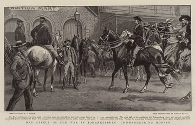 Jeden z důsledků války v Johannesburgu, velení koním od Percy F.S. Spence