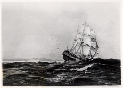 The Endeavour at Sea, 1900, vyryl Lowy od Percy F.S. Spence
