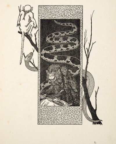 Opice versus had, ze Sto anekdot o zvířatech, hospoda. 1924 od Percy J. Billingshurst