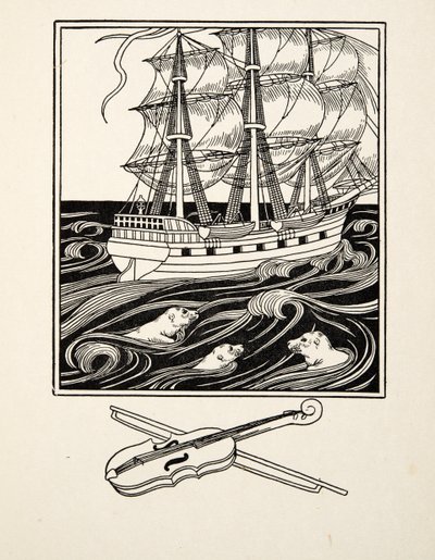 Musical Seals, od Sto anekdot o zvířatech, hospoda. 1924 (rytina) od Percy J. Billingshurst