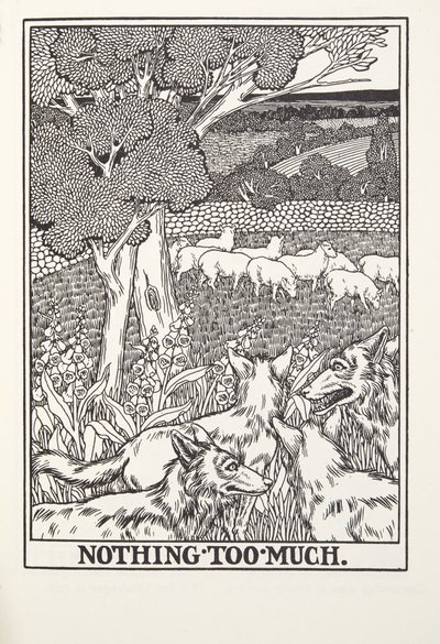 Nic Too Much, od Fontaine Fables, hospoda. 1905 (rytina) od Percy J. Billingshurst