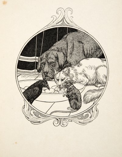 Podivné bratrstvo, ze Sto anekdot o zvířatech, hospoda. 1924 od Percy J. Billingshurst