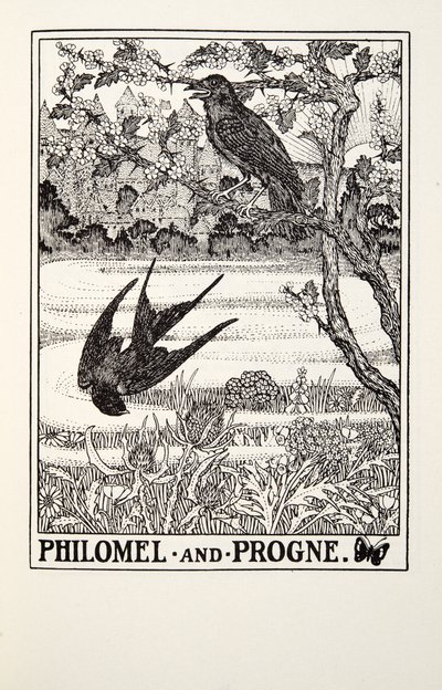 Philomel a Progne, z Fontaine Fables, hospoda. 1905 od Percy J. Billingshurst