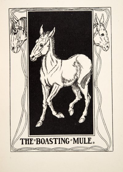 The Boasting Mule, from A Hundred Bajky of Ezop, pub.1903 od Percy J. Billingshurst