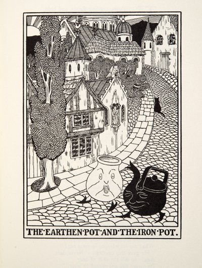 Hliněný hrnec a železný hrnec, od Fontaine Fables, hospoda. 1905 od Percy J. Billingshurst