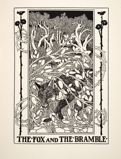 Liška a ostružiník, ze sta Ezopových bajek, pub.1903 od Percy J. Billingshurst