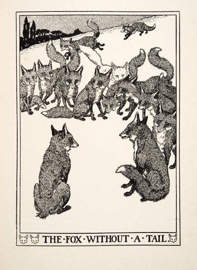 Liška bez ocasu, ze Sto Ezopových bajek, pub.1903 od Percy J. Billingshurst