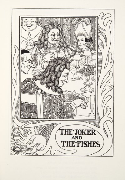 The Joker and the Fishes, od Fontaine Fables, hospoda. 1905 (rytina) od Percy J. Billingshurst