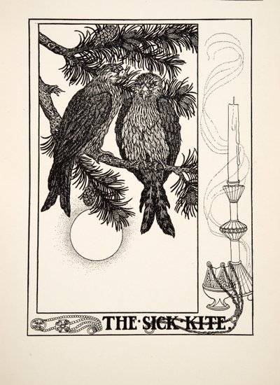 The Sick Kite, from A Hundred Bajky of Ezop, pub.1903 od Percy J. Billingshurst