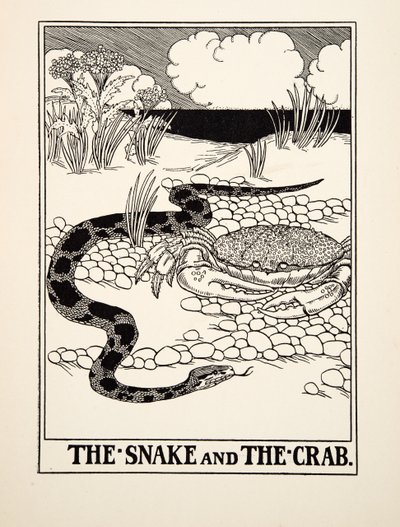 Had a krab, ze Sto bajek Ezopových, pub.1903 od Percy J. Billingshurst