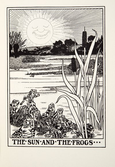 The Sun and the Frogs, z Fontaine Bajky, hospoda. 1905 od Percy J. Billingshurst