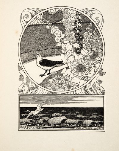 Krotký racek, ze Sto anekdot o zvířatech, hospoda. 1924 (rytina) od Percy J. Billingshurst