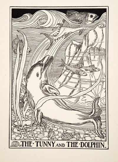 Tunny a delfín, ze sta Ezopových bajek, pub.1903 od Percy J. Billingshurst