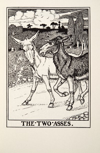 The Two Asses, from Fontaine Fables, pub. 1905 od Percy J. Billingshurst