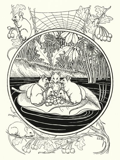 Myši jako navigátoři (litho) od Percy James Billinghurst