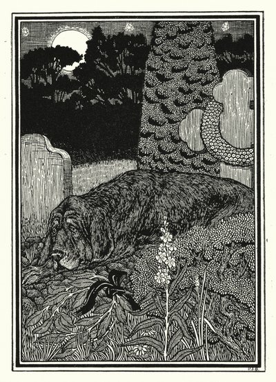 Pes z Montargis (litho) od Percy James Billinghurst