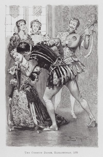 Tanec: The Cushion Dance, alžbětinský od Percy Macquoid