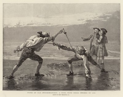 Types of Old Swordsmanship, souboj s Small Swords v roce 1760 od Percy Macquoid