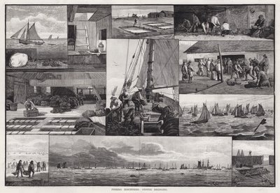 Fishing Industries, Bagrování ústřic (rytí) od Percy Robert Craft
