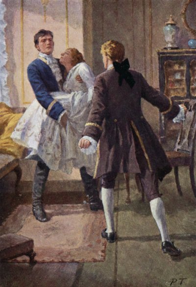 Ilustrace pro Bouřlivé výšiny od Emily Bronteové (barevné lito) od Percy Tarrant