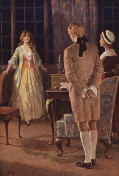Ilustrace pro Bouřlivé výšiny od Emily Bronteové (barevné lito) od Percy Tarrant