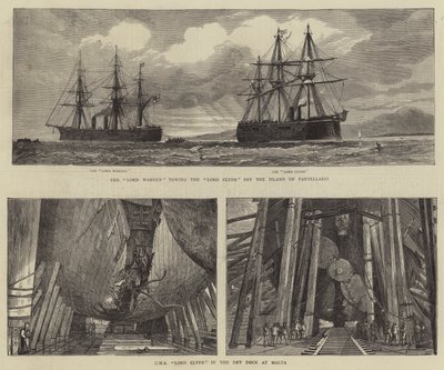HMS Lord Clyde od Percy William Justyne