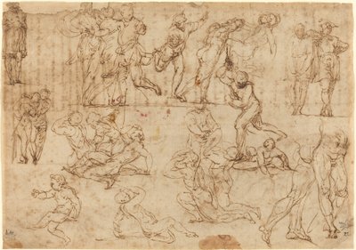 Figurální studie [recto] od Perino del Vaga