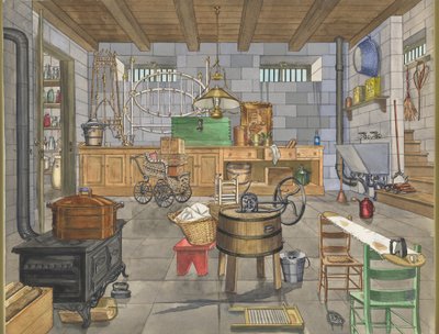 Suterén Urban House, 1910, c. 1947. od Perkins Harnly