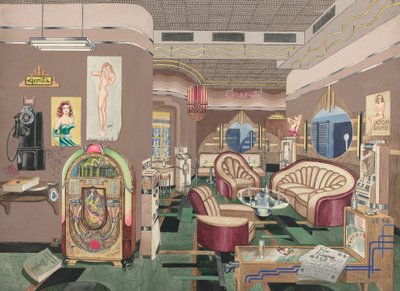 Cocktail Lounge, 1946, 19351942. od Perkins Harnly