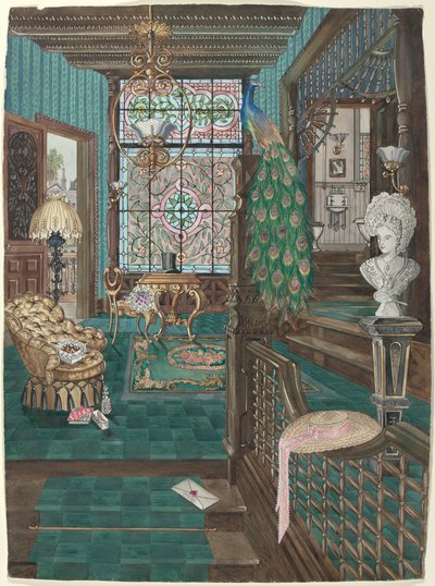 Podesta a chodba schodiště ve druhém patře, 19351942. od Perkins Harnly