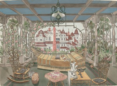 Veranda, 1885 od Perkins Harnly