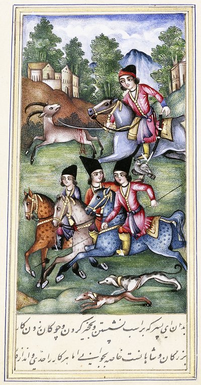 Ilustrace z "Qabus Nameh", 19. století od Persian School