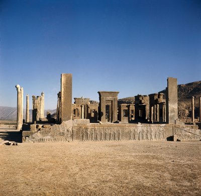 "" Palác Dareia I. (550-486 př. n. l.) v Persepolis (Írán) "", Místo Perské říše Aimenidů. 6. – 5. století před naším letopočtem od Persian School
