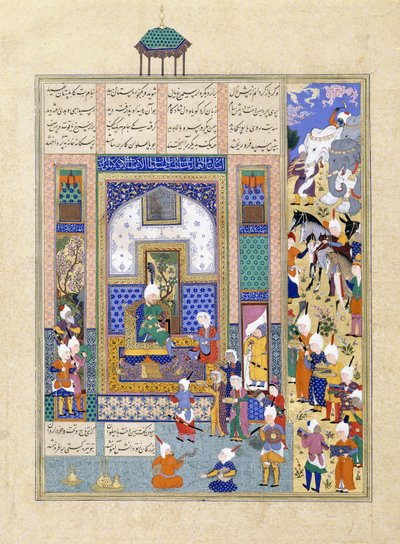 Sindukht Comes to Sam Bearing Gifts, cca 1500-1540 od Persian School